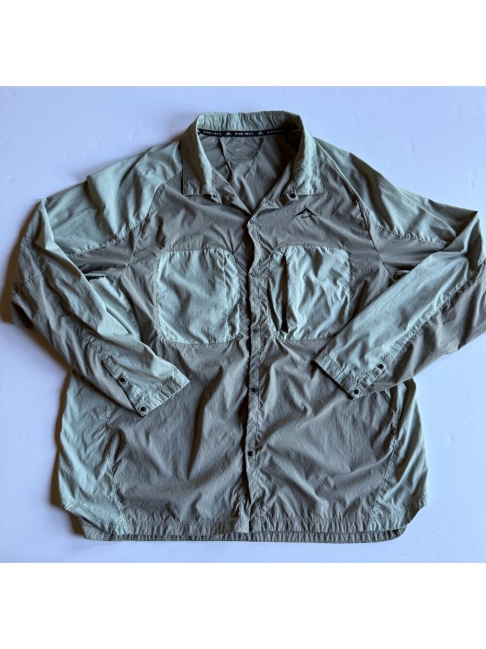 Nike Trail ADV UV Running Shirt Jacket - Light Army Green - Men's Large